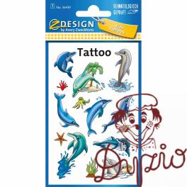 Naklejki tatuaże dla dzieci DELFINKI 56439 Z-DESIGN TATTOO AVERY ZWECKFORM