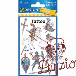 Naklejki tatuaże dla dzieci RYCERZ 56739 Z-DESIGN KIDS TATTOO AVERY ZWECKFORM
