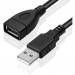 Kabel przedłużacz USB A/M - USB A/F USB 2.0 1,5m czarny BULK