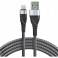 Kabel USB - Lightning EVERACTIVE 1m 2,4A pleciony szary (CBB-1IG)
