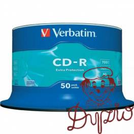 Płyta CD-R 700MB VERBATIM cake (50szt) Extra Protection 43351