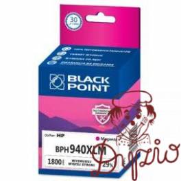 Tusz BLACK POINT (BPH940XLM) purpurowy 1800str zamiennik HP (940XL/C4908AE)