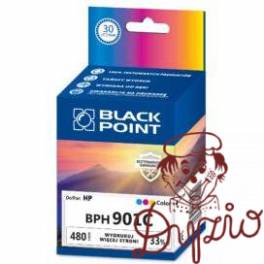 Tusz BLACK POINT (BPH901C) kolor 480str zamiennik HP (901/CC656AE)