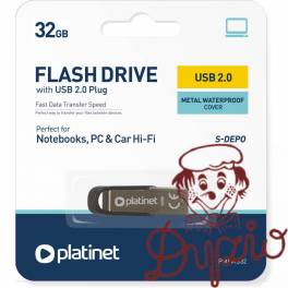 Pamięć USB 32GB PLATINET S-DEPO USB 2.0 metalowy wodoodporny (44847)