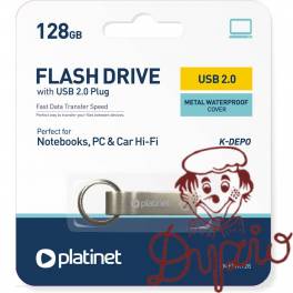 Pamięć USB 128GB PLATINET K-DEPO USB 2.0 metalowy wodoodporny (45679)