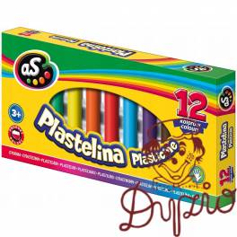 Plastelina szkolna`AS` 12 kolorów 303219003 ASTRA