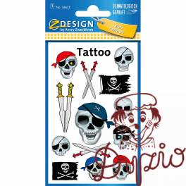 Naklejki tatuaże dla dzieci PIRACI-CZASZKI 56632 Z-DESIGN KIDS TATTOO AVERY ZWECKFORM