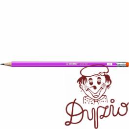Ołówek STABILO 160 z gumką HB pink 2160/01-HB