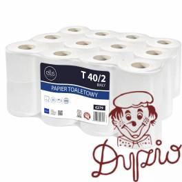 Papier toaletowy biały(24 rolki) 9cm*40m 2 warstwy 100% celuloza T 40/2 6279 ELLIS PROFESSIONAL