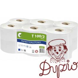 Papier toaletowy biały 100m 2w (12sztuk) makulatura ELLIS Ecoline 6262