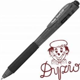 Długopis żelowy WOW K437CR/A czarny pstryk.gum.uchwyt PENTEL