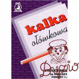 Kalka ołówkowa A4 100 arkuszy filoetowa DELFIN Kalka ołówkowa A4 100 arkuszy filoetowa DELFIN