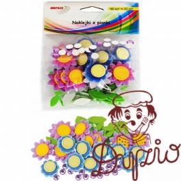Naklejki z pianki Kwiatki (48 el.) PVC16 BREWIS Naklejki z pianki Kwiatki (48 el.) PVC16 BREWIS