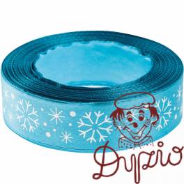 Wstążka satynowa Boże Narodzenie 25mm/22m niebieska WSX25-4 BREWIS Wstążka satynowa Boże Narodzenie 25mm/22m niebieska WSX25-4 BREWIS