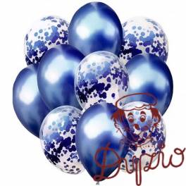 Zestaw balonów metalik granatowy i konfetti 10szt. BCS-693 GO PARTY Zestaw balonów metalik granatowy i konfetti 10szt. BCS-693 GO PARTY