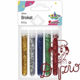Brokat nitki 5x2g METALICZNE mix 260090 TITANUM Brokat nitki 5x2g METALICZNE mix 260090 TITANUM