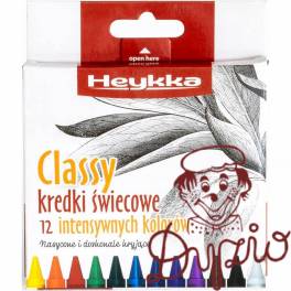Kredki świecowe Classy 12szt. HEYKKA (610101) Kredki świecowe Classy 12szt. HEYKKA (610101)