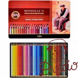 Kredki akwarele MONDELUZ 36 kol. opakowanie metalowe 3725 KOH-I-NOOR Kredki akwarele MONDELUZ 36 kol. opakowanie metalowe 3725 KOH-I-NOOR