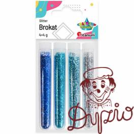 Brokat 4 kol.x 4g tonacja niebieska 439215 TITANUM Brokat 4 kol.x 4g tonacja niebieska 439215 TITANUM