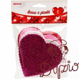 Serca z pianki 10x10cm (8) PVW08 BREWIS Serca z pianki 10x10cm (8) PVW08 BREWIS