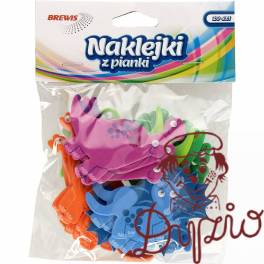 Naklejki z pianki DINOZAURY z oczkami 20 szt. PVC50 BREWIS Naklejki z pianki DINOZAURY z oczkami 20 szt. PVC50 BREWIS