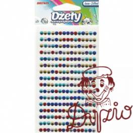 Dżety samoprzylepne 4mm mix kol. (240szt.) DS78 BREWIS Dżety samoprzylepne 4mm mix kol. (240szt.) DS78 BREWIS