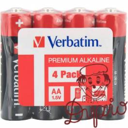 Bateria VERBATIM Premium Alkaline AA/LR6 1,5V alkaliczna taca (4szt) (49501) Bateria VERBATIM Premium Alkaline AA/LR6 1,5V alkaliczna taca (4szt) (49501)