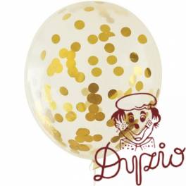 Balony z konfetti złote 30cm (5 szt) BKN-8575 ALIGA