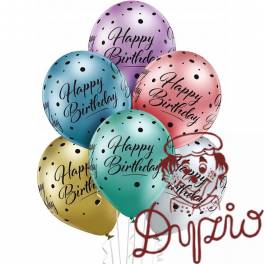 Balony Happy Birthday glossy 6 szt. BN06-673 ALIGA Balony Happy Birthday glossy 6 szt. BN06-673 ALIGA