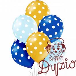Balony kropki dla chłopca metalizowane 6 szt. BN06-327 ALIGA Balony kropki dla chłopca metalizowane 6 szt. BN06-327 ALIGA