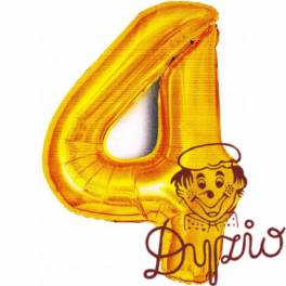 Balon foliowy złota cyfra 4 BCF-955-4 GO PARTY