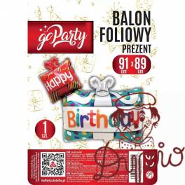Balon foliowy PREZENT ANT0027 GO PARTY