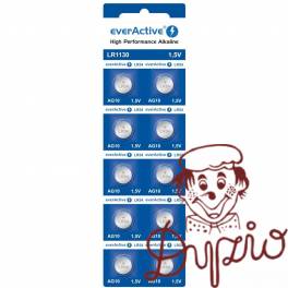Bateria EVERACTIVE AG10/LR54/LR1130 1,5V guzikowa (10szt) Bateria EVERACTIVE AG10/LR54/LR1130 1,5V guzikowa (10szt)