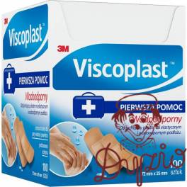 Plastry wodoodporne VISCOPLASTMINIFOL 72x25mm, (100szt.) YP201060503 3M Plastry wodoodporne VISCOPLASTMINIFOL 72x25mm, (100szt.) YP201060503 3M