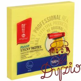 Bloczek samoprzylepny 75x75mm 100k żółty neonowy MB100-20-100 MEMOBE Bloczek samoprzylepny 75x75mm 100k żółty neonowy MB100-20-100 MEMOBE