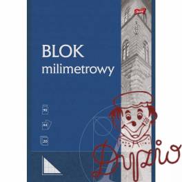 Blok milimetrowy A4 20k UNIPAP Blok milimetrowy A4 20k UNIPAP