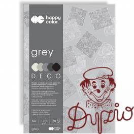 Blok A4 20k 170g 5 kolorów DECO GREY HA 3717 2030-082 HAPPY COLOR Blok A4 20k 170g 5 kolorów DECO GREY HA 3717 2030-082 HAPPY COLOR
