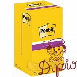 Bloczek samoprzylepny 76x76mm 90k żółty (12szt) SUPER STICKY POST-IT 654-S 3M Bloczek samoprzylepny 76x76mm 90k żółty (12szt) SUPER STICKY POST-IT 654-S 3M