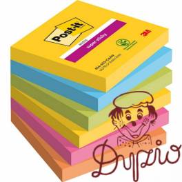 Bloczek samoprzylepny 76x76mm 90k mix kolorów (6szt) CARNIVAL POST-IT Super Sticky 3M Bloczek samoprzylepny 76x76mm 90k mix kolorów (6szt) CARNIVAL POST-IT Super Sticky 3M