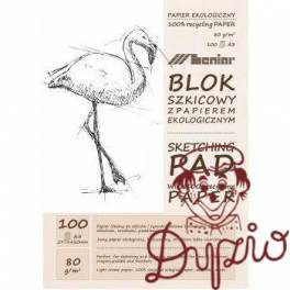 Blok szkicownik A3 100k 80g papier jasny 90892 LENIAR Blok szkicownik A3 100k 80g papier jasny 90892 LENIAR