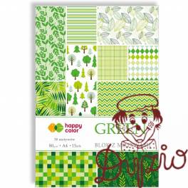 Blok z motywami A4 15k GREEN 30 motywów HA3808 2030-G HAPPY COLOR Blok z motywami A4 15k GREEN 30 motywów HA3808 2030-G HAPPY COLOR