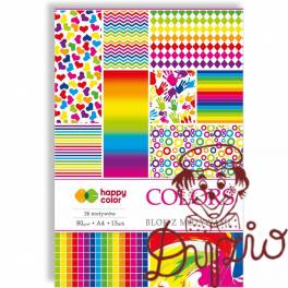 Blok z motywami A4 15k COLORS 27 motywów HA 3808 2030-C HAPPY COLOR Blok z motywami A4 15k COLORS 27 motywów HA 3808 2030-C HAPPY COLOR