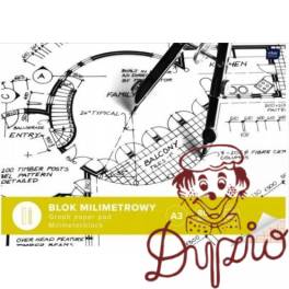 Blok milimetrowy A3 20k 80g INTERDRUK Blok milimetrowy A3 20k 80g INTERDRUK