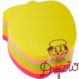 Bloczek samoprzylepny 70x70mm 400k neonowy 5 kolorów JABŁKO (110514) D.RECT Bloczek samoprzylepny 70x70mm 400k neonowy 5 kolorów JABŁKO (110514) D.RECT