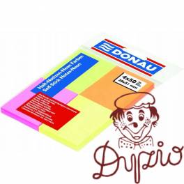 Bloczek samoprzylepny 38x51mm 50k fluo (4szt) DONAU 7578001PL-99 Bloczek samoprzylepny 38x51mm 50k fluo (4szt) DONAU 7578001PL-99
