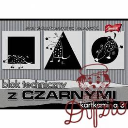 Blok techniczny A3 10k 180g czarne kartki UNIPAP Blok techniczny A3 10k 180g czarne kartki UNIPAP