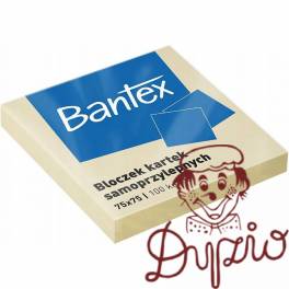 Bloczek samoprzylepny 75x75mm 100k 400086384 BANTEX Bloczek samoprzylepny 75x75mm 100k 400086384 BANTEX
