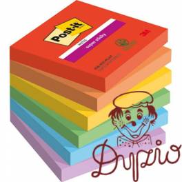 Bloczek samoprzylepny 76x76mm 90k mix kolorów (6szt) POST-IT Super Sticky PLAYFUL Bloczek samoprzylepny 76x76mm 90k mix kolorów (6szt) POST-IT Super Sticky PLAYFUL