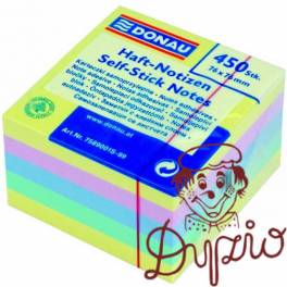 Bloczek samoprzylepny 76x76mm 450k mix 4 kolorów pastelowych DONAU 7589001 Bloczek samoprzylepny 76x76mm 450k mix 4 kolorów pastelowych DONAU 7589001