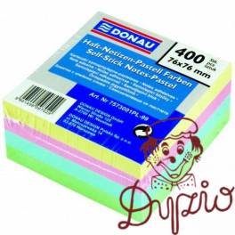 Bloczek samoprzylepny 76x76mm 400k pastelowy DONAU 7573001PL-99 Bloczek samoprzylepny 76x76mm 400k pastelowy DONAU 7573001PL-99